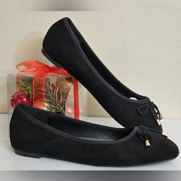 Musshoe women's black flat slip on shoes - Picture 6 of 9